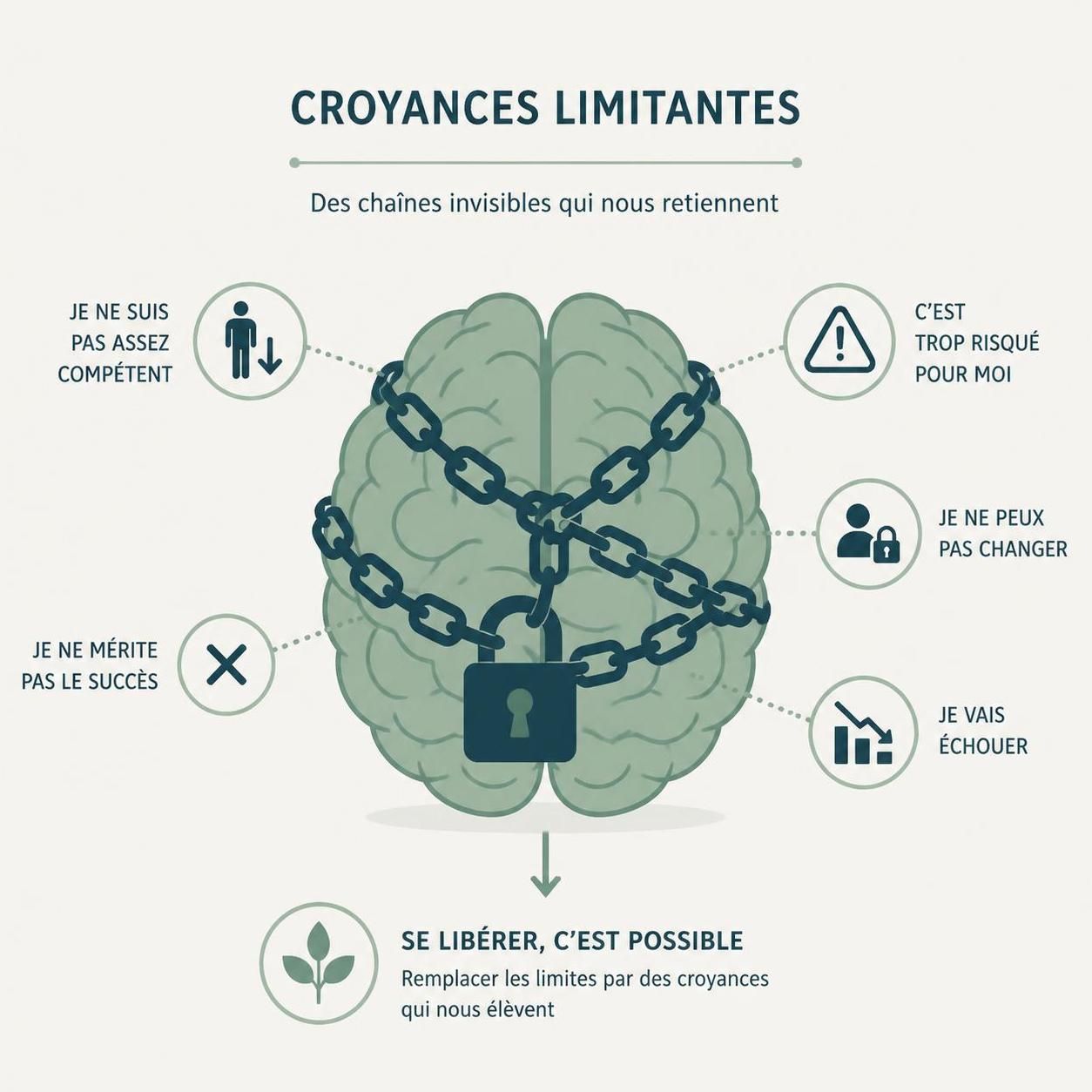 découvrez les 7 croyances limitantes qui empêchent les thérapeutes de progresser et apprenez à les dépasser pour améliorer leur pratique.